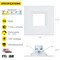 Nuwatt 6" LED Square Retrofit Dimmable Recessed Lights 5CCT 2700K/3000K/3500K/4000K/5000K Selectable 12 PK NW-SQ-C6-14W-5CCT-WH-12P - alternate 4